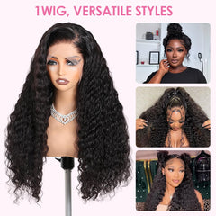 Ebarly Hidden Strap Water Wave 360 wig side view highlighting seamless blend