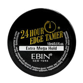EBIN NEW YORK 24-Hour Edge Tamer bottle top demonstrates long-lasting hold for sleek edges.
