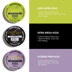 EBIN NEW YORK 24-Hour Edge Tamer smoothing-application shows clean, flake-free styling.