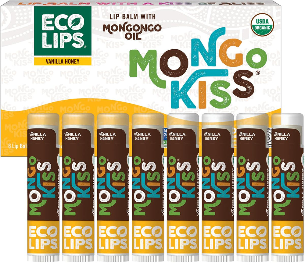 Eco Lips Mongo Kiss packaging box shows gift-ready, eco-friendly packaging perfect for gifting.