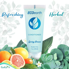 EcoEarth bulk hotel bathroom display demonstrates convenient guest amenities.