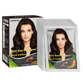 ECOFAN dark coffee hair color shampoo packaging shows at home dye convenience