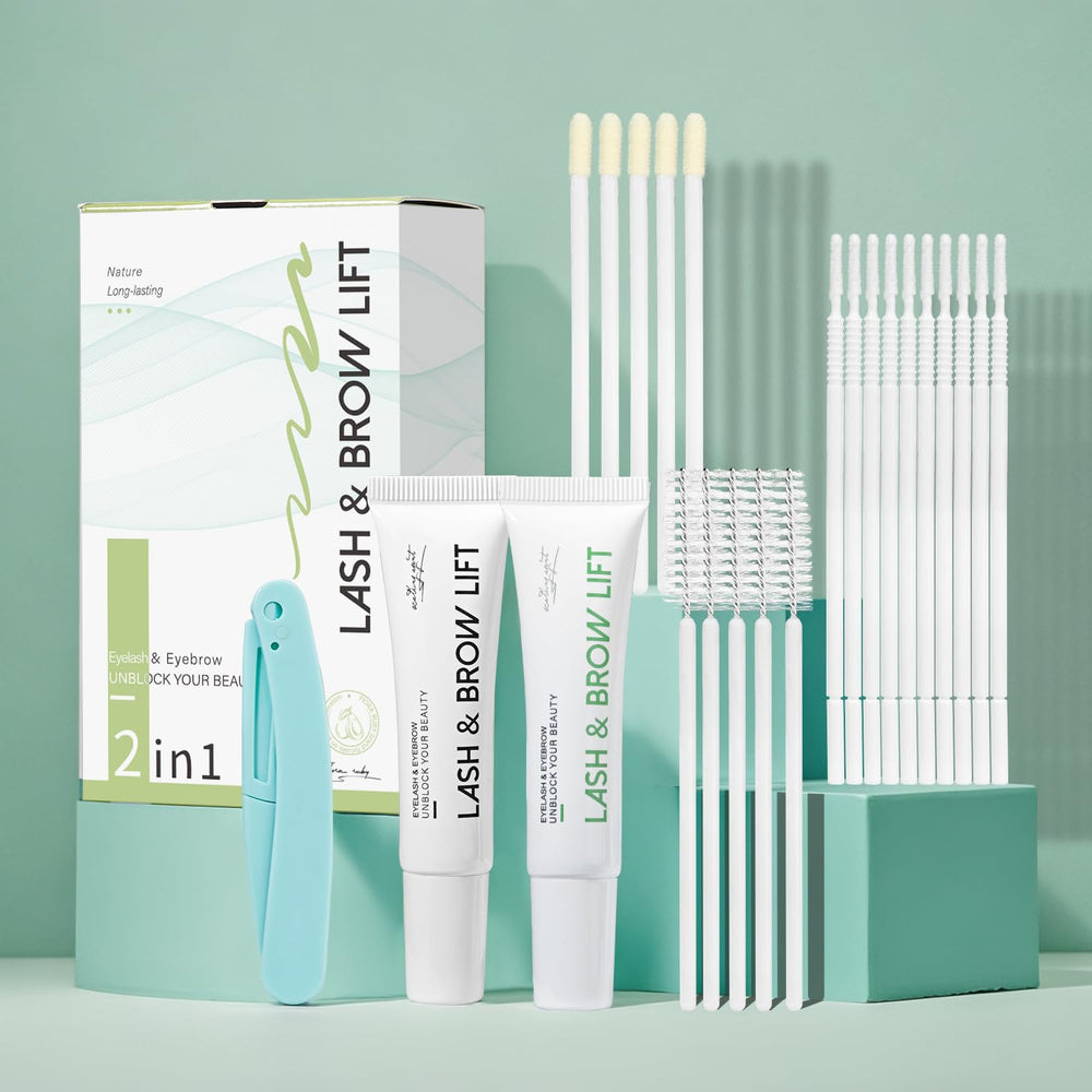 ECOFAN Lash Lift Kit application step shows easy lash prep for salon-like results at home.