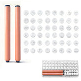 Ecoflick 48-pcs nail stamp pen set with interchangeable heads for unlimited design options.