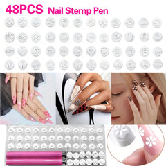 Ecoflick nail stamp pen set handle demonstrates ergonomic design for comfortable, precise application.