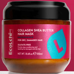 ECOLCHIPRO Ecolchi collagen hair mask packshot shows luxurious conditioning for all hair types