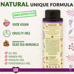 ecolove conditioner pump bottle shows lavender label and vegan, cruelty-free care.
