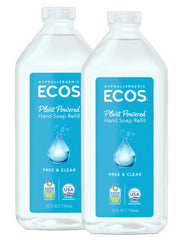 ECOS Supercharged Squeaky Clean bottle pour demonstrates plant-powered cleaning