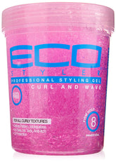 Eco Style Curl & Wave gel bottle with anti-itch formula for comfortable wear.