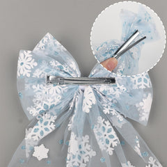 Ecuupas Christmas hair accessory bowknot for party outfits