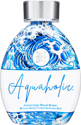 ED HARDY Aquaholic Coconut Surge bottle pour for streak-free bronzing