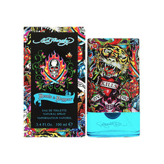 ED HARDY Hearts & Daggers bottle front view highlighting bold masculine fragrance notes for everyday wear.