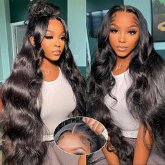 eddfine 26inch body wave wig full view for versatile styling options