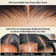 eddfine 7x6 hd lace closure close-up natural hairline ready to wear