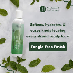 EDEN BodyWorks Peppermint Tea Tree Conditioner hair-application shows slip for easier detangling