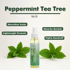 EDEN BodyWorks Peppermint Tea Tree Hair Oil drops-on-hair provides lightweight hydration for curls.