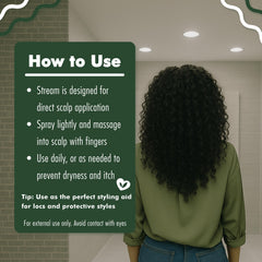 EDEN BodyWorks Peppermint Tea Tree Hair Oil on-curls adds natural shine without heaviness.