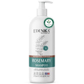 Edenika Botanicals rosemary oil shampoo bottle showing strengthening formula for thinning hair