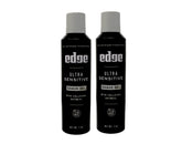 Edge Ultra Sensitive Shave Gel 7oz bottle closeup highlighting soothing colloidal oatmeal for sensitive skin