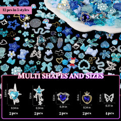 editTime resin butterfly charms blue for playful, creative manicures
