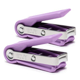 EDJY fingernail cutter lilac outer packaging highlights compact 2-pack convenience