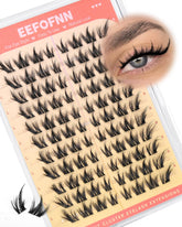 Eefofnn eyelash clusters fox-eye close-up for defined winged look