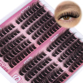 Eefofnn lash clusters cat-eye flutter close-up for dramatic daytime look