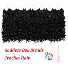 EERYA Goddess Box Braids close-up curls highlight curled ends for a playful look.