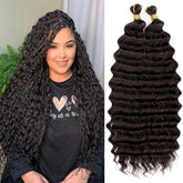 EERYA long curly braiding hair 18 inch shows natural protective styling blend