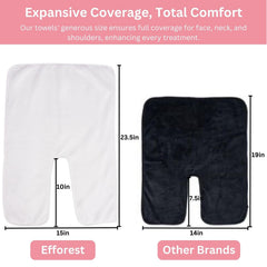 Efforest microfiber-soft facial towel offers plush feel and high absorbency.