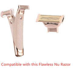 Efsanony 2-pack rose-gold replacement heads for easy blade swaps and extended shaving.