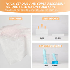 Disposable washcloths for quick dry after cleansing and makeup removal.