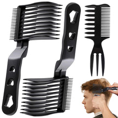 EHBELIF Blend Friend Fade Comb Set black 3pc for precise at-home fades