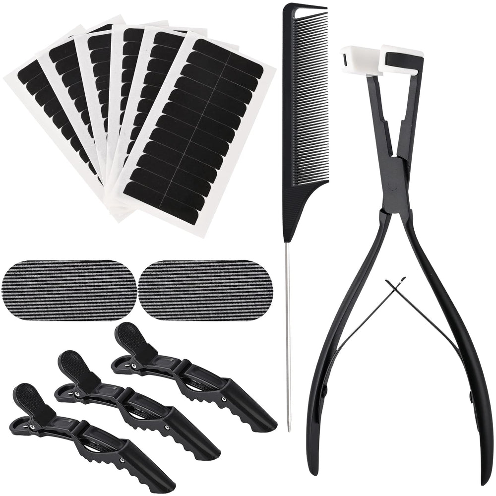EHDIS hair extensions tools kit plier closeup with stainless steel jaws for precise sealing