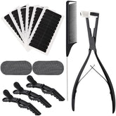 EHDIS hair extensions tools kit plier closeup with stainless steel jaws for precise sealing