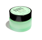 Eight Saints eye cream jar closeup showing lightweight hydration for under-eye area.