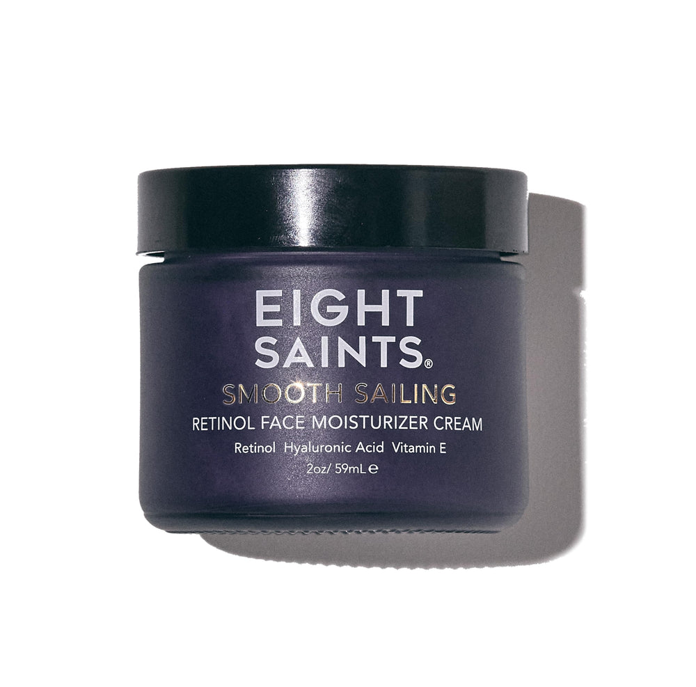 Eight Saints Retinol Facial Moisturizer jar for deep hydration and even-tone support.