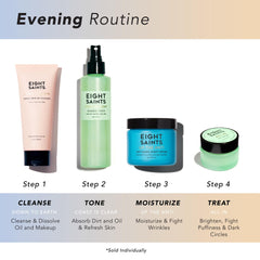 Eight Saints Up the Anti Night Cream pump application showing easy nightly use.