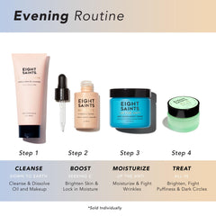 Eight Saints Vitamin C Serum dropper in use for quick absorption and smooth finish.