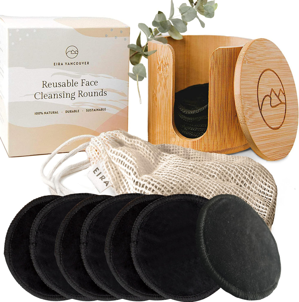 Eira Vancouver washable makeup remover pads pack in container for eco-friendly skincare.