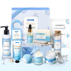 EIRNAY Ocean Spa Gift Box ready for at-home pampering, an inviting spa moment