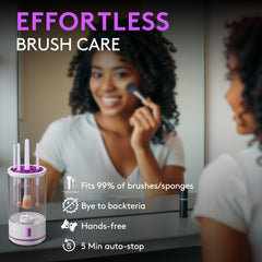 EITABEL makeup brush cleaner machine compact vanity design keeps brushes clean daily.