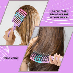 EKONAER detangling brush curved oversized head for smooth, shiny hair