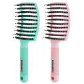 EKONAER two-pack detangling brush in light green and pink for smoother wet or dry hair