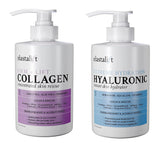 Elastalift collagen body cream bottle highlights firming hydration for skin elasticity.