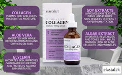Elastalift collagen serum pump action demonstrates easy application and quick absorption