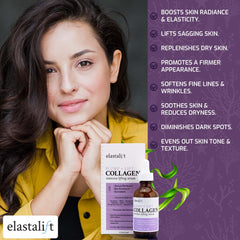 Elastalift collagen serum texture closeup reveals non-greasy finish