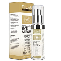 ELBBUB Crema de Ojos Antienvejecimiento en botella con aplicador para hidratación diaria.