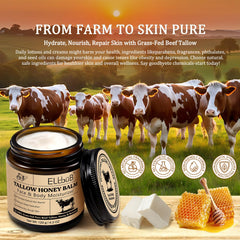 ELBBUB Whipped Tallow Cream on body application for nourished, smooth skin.