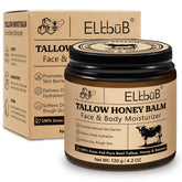 ELBBUB Whipped Tallow Cream jar closeup showing rich hydration for dry skin.